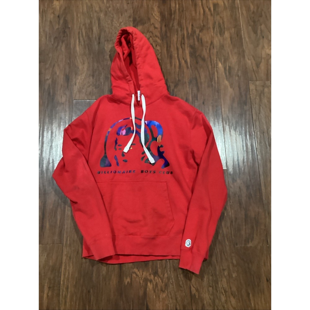BILLIONAIRE BOYS CLUB MISSION COMMAND HOODIE Red Size Small